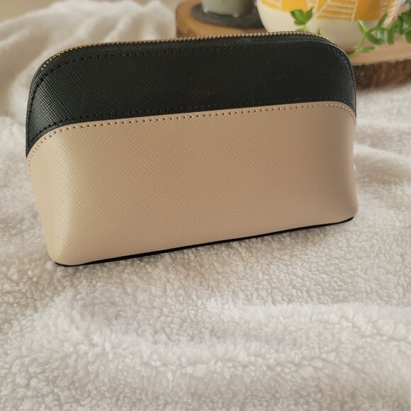 Kate Spade Two-Tone Staci Cosmetic Case K6756 - Black and Cream - Picture 4 of 13